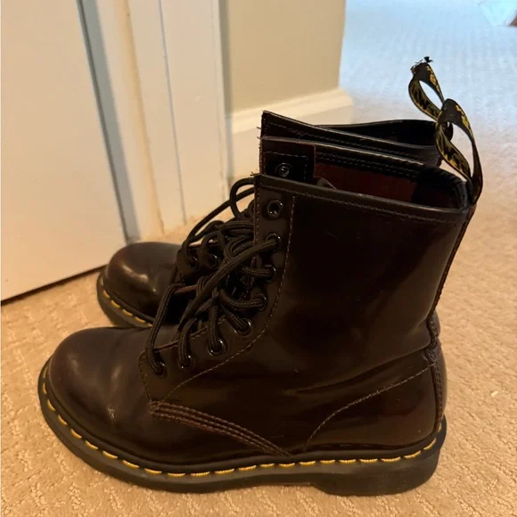 Dr. Martens 1460 leather boots cherry red arcadia - Picture 2 of 4